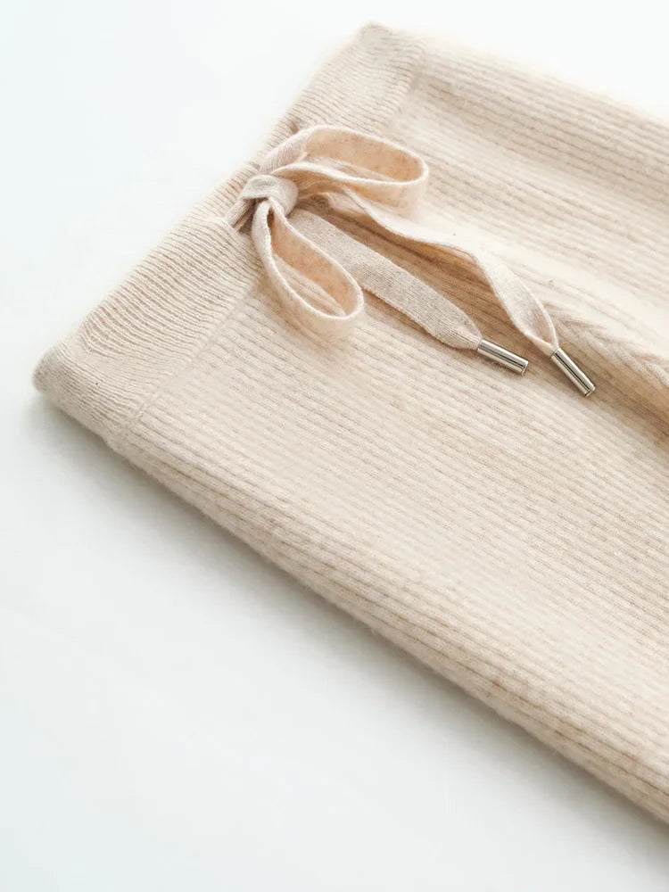 Olivia Bennet | Wool Wide Leg Pants for Women
