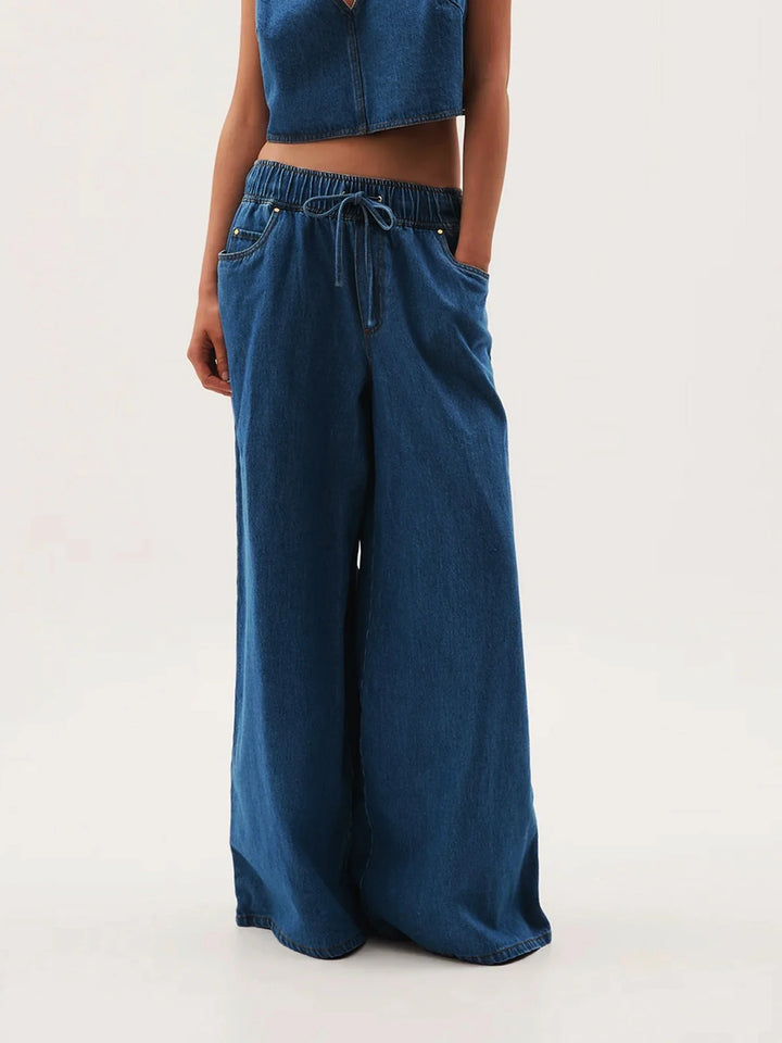 Olivia Bennet | Wide-Leg Jean for Women in Denim Blue
