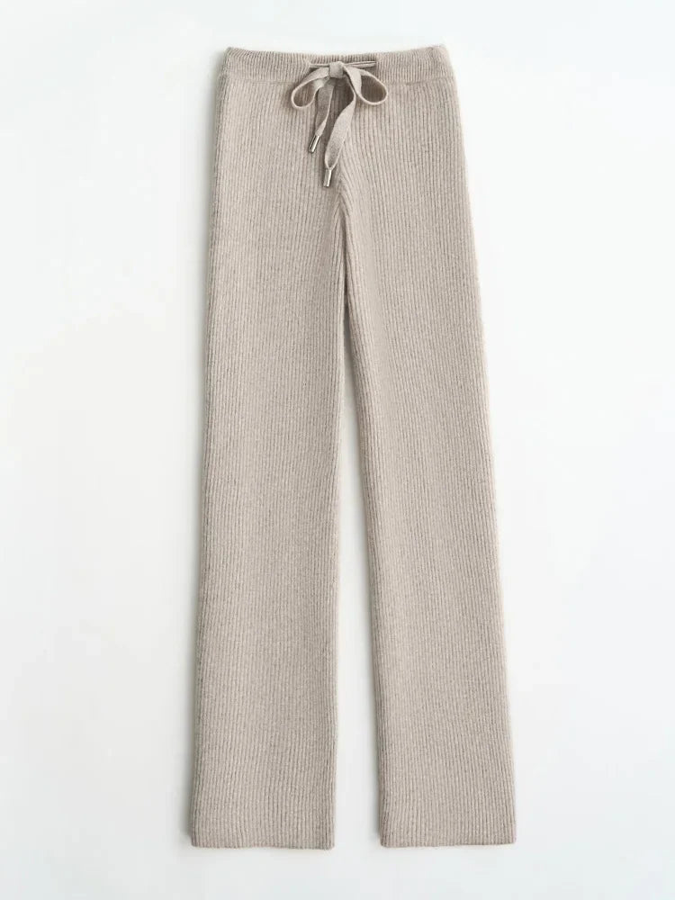 Olivia Bennet | Wool Wide Leg Pants for Women
