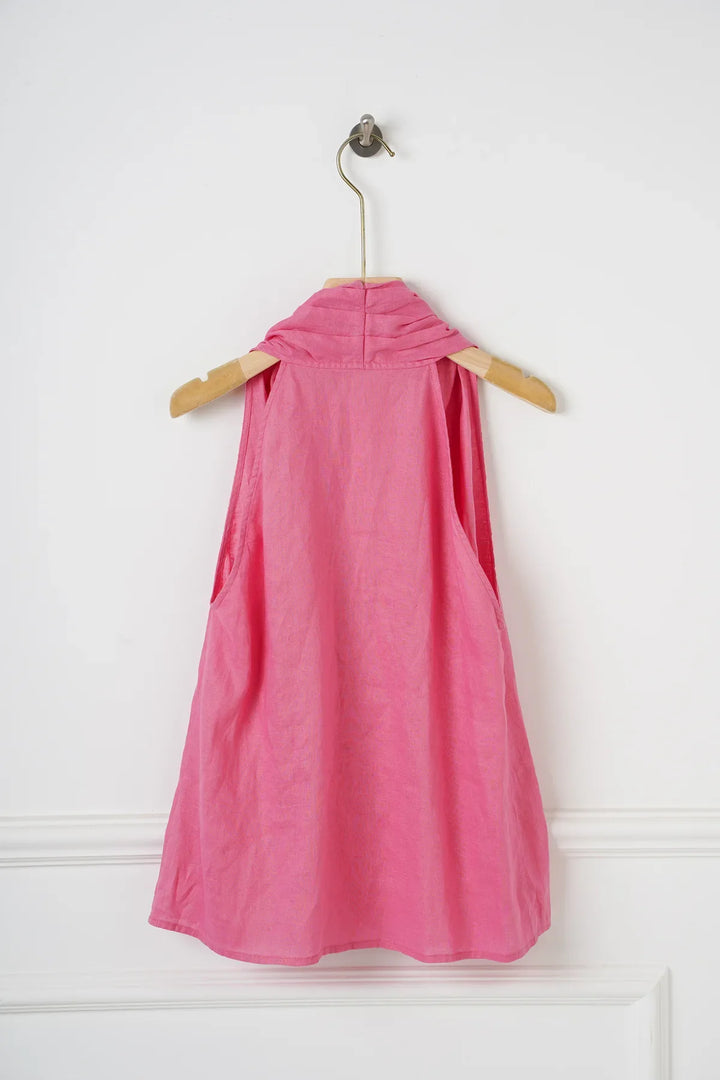 Olivia Bennet | Drape Linen Vest for Women