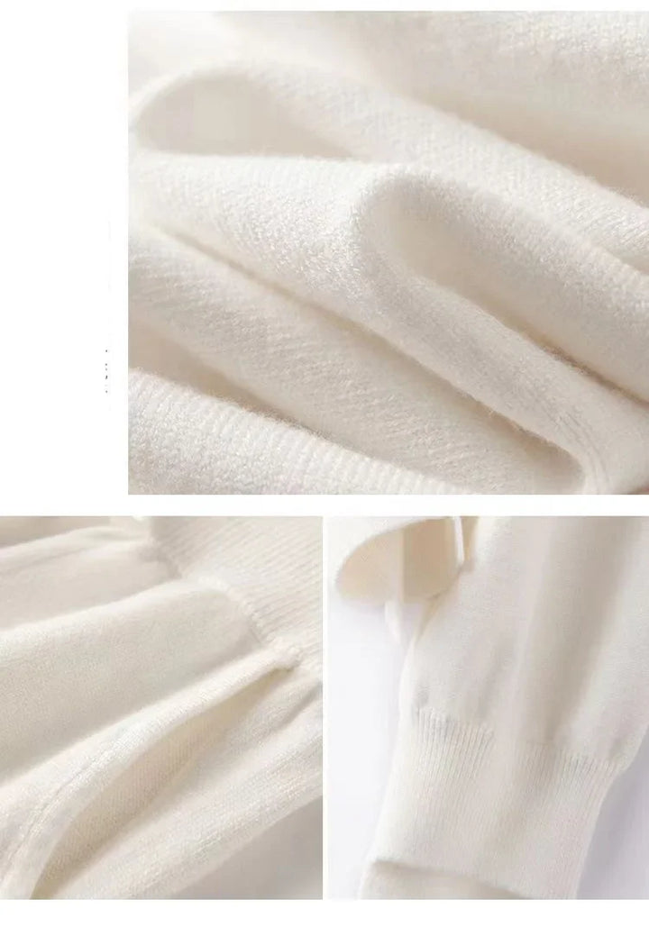 Olivia Bennet | Wool Pants for Women in Classic Fit, Gray