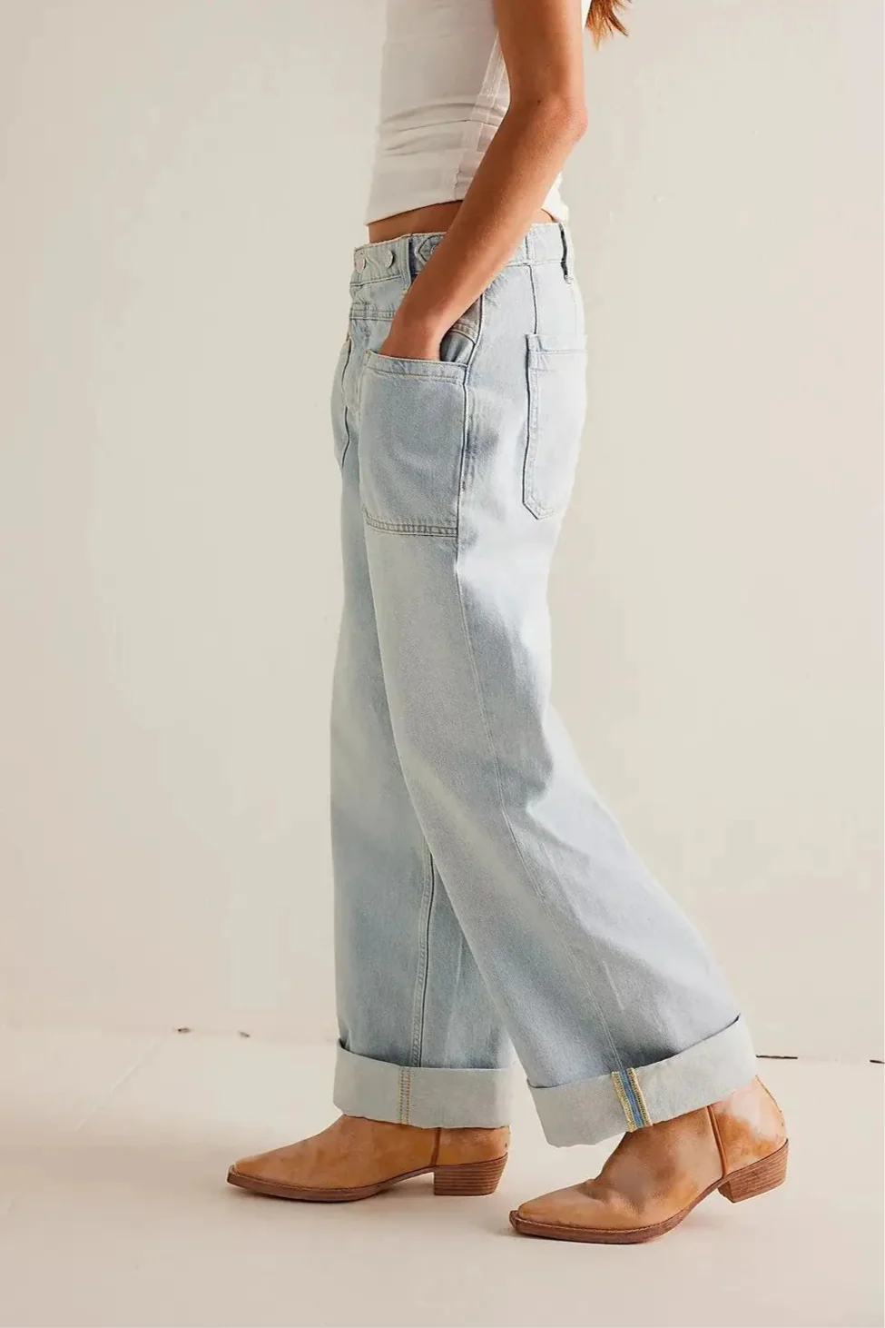 Olivia Bennet | High-Waist Wide-Leg Denim Jeans for Women