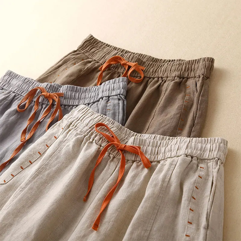 Olivia Bennet | Wide Leg Drawstring Pant for Women in Soft Fabric