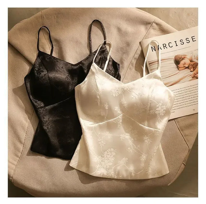 Olivia Bennet | Satin Corset for Women in Jacquard Style