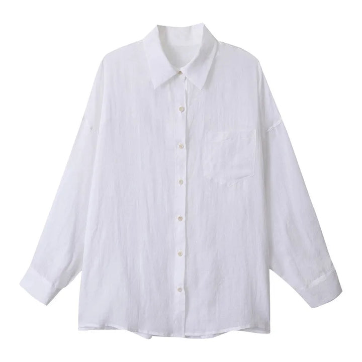 Olivia Bennet | Sheer Ramie Oversized Shirt