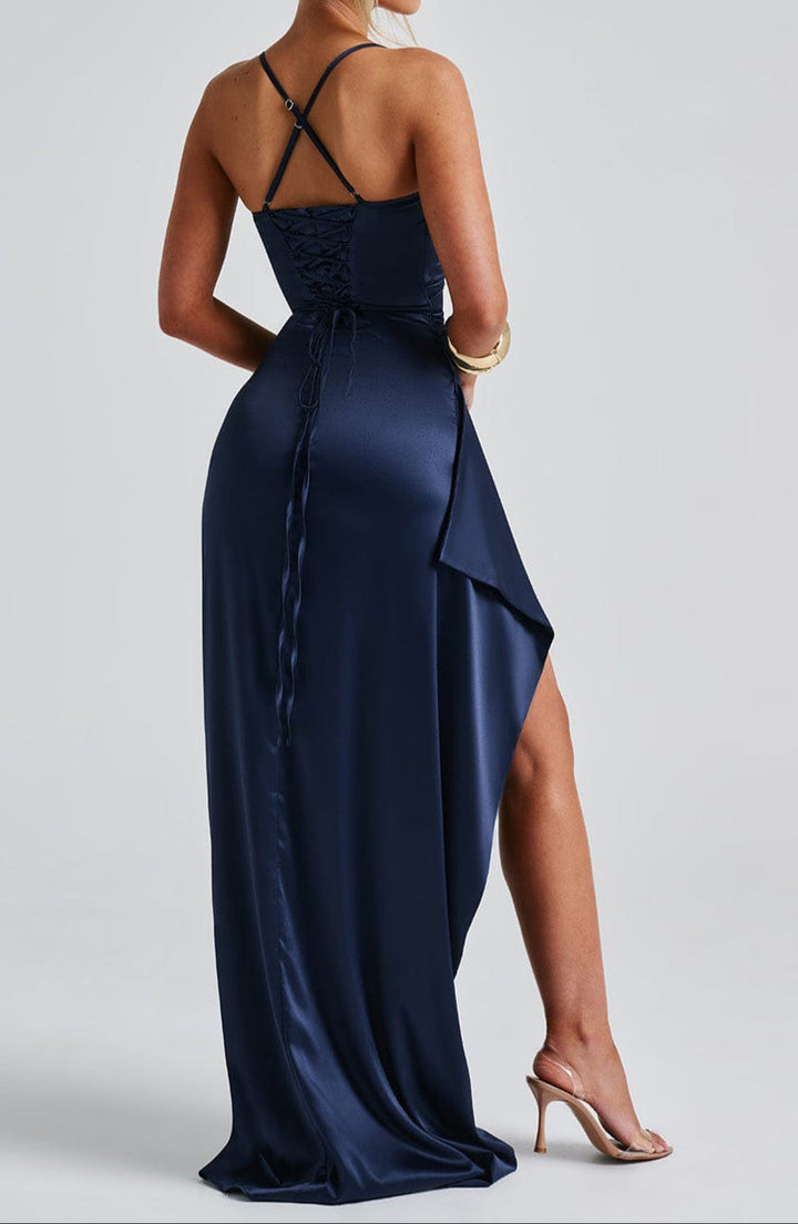 Women Strappy High Slit Dress