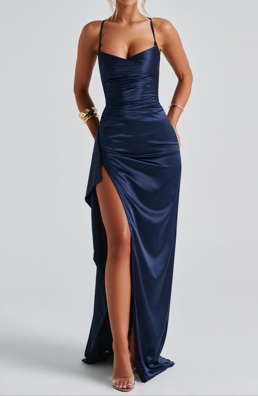Women Strappy High Slit Dress