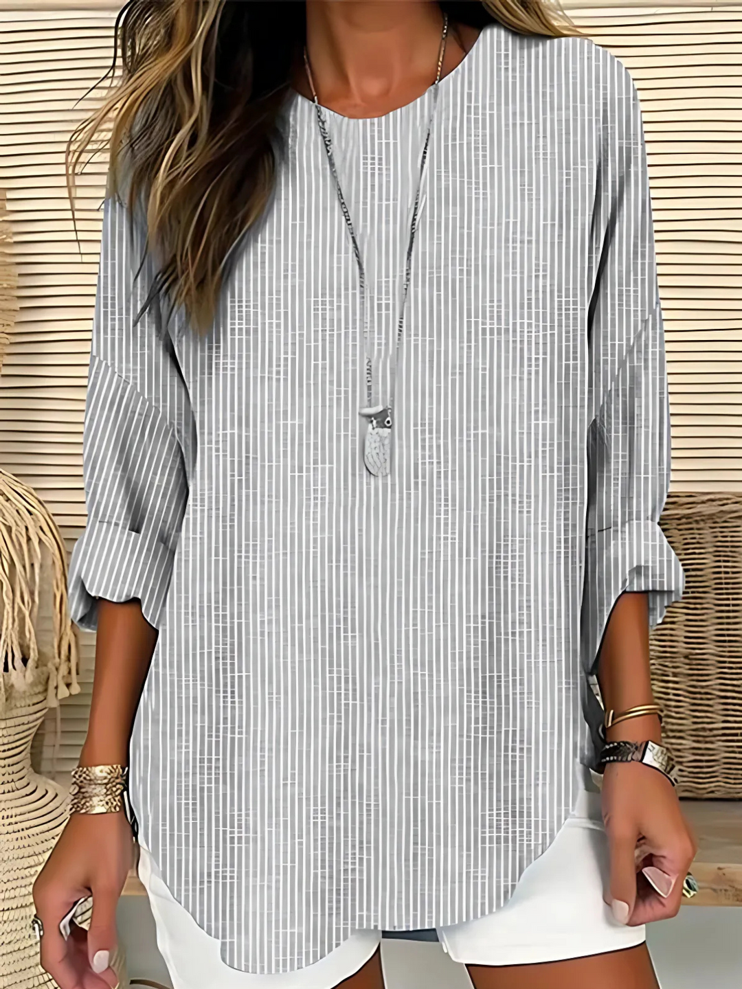 Rhea | Striped Blouse