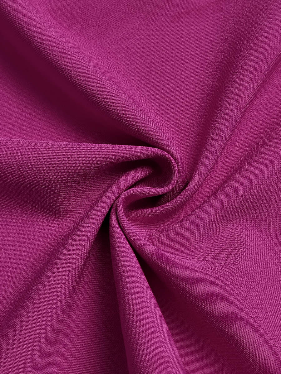 Olivia Bennet | Long Sleeves Loose Pleated Solid Color Split-Joint Tiered Round-Neck Maxi Dresses