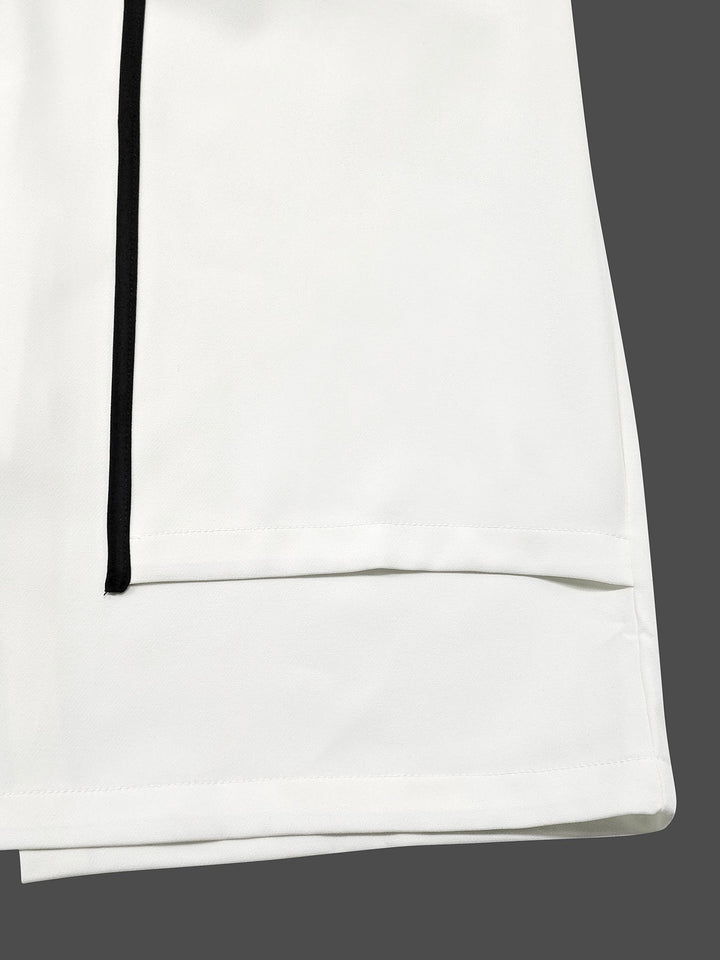 Olivia Bennet | False Two Sleeveless Solid Color Midi Dresses