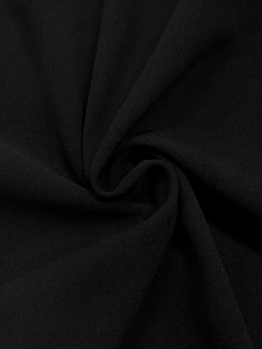Olivia Bennet | Long Sleeves Skinny Solid Color Deep V-Neck Maxi Dresses