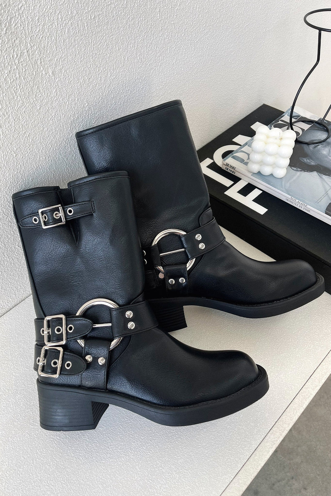 Women's Black Short Boots