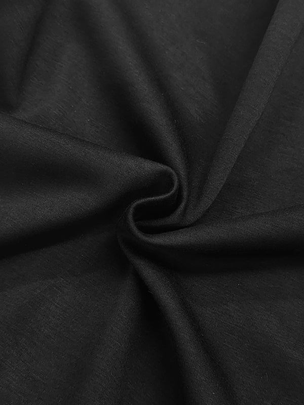 Olivia Bennet | Half Sleeves Loose Rhine Stones Split-Joint Round-Neck Maxi Dresses