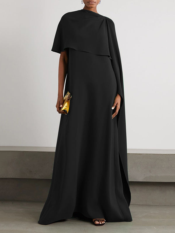 Olivia Bennet | Loose Asymmetric Solid Color Maxi Dresses