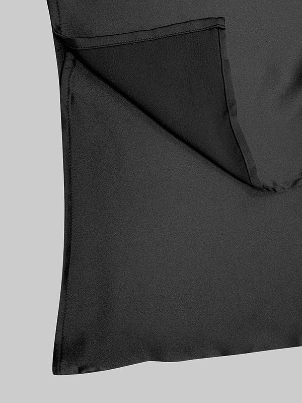 Olivia Bennet | Long Sleeves Loose Solid Color Lapel Collar Maxi Shirt Dresses