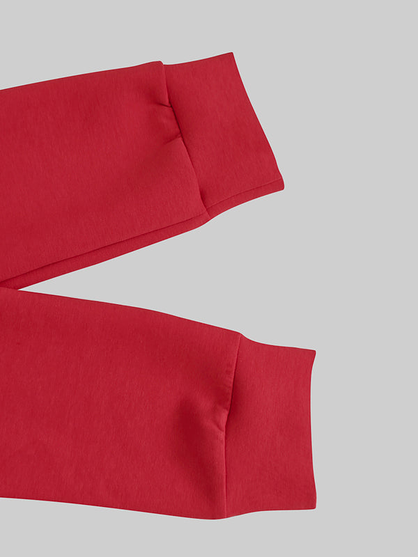 Olivia Bennet | Long Sleeves Loose Contrast Color Pockets Split-Joint Zipper Round-Neck Midi Dresses