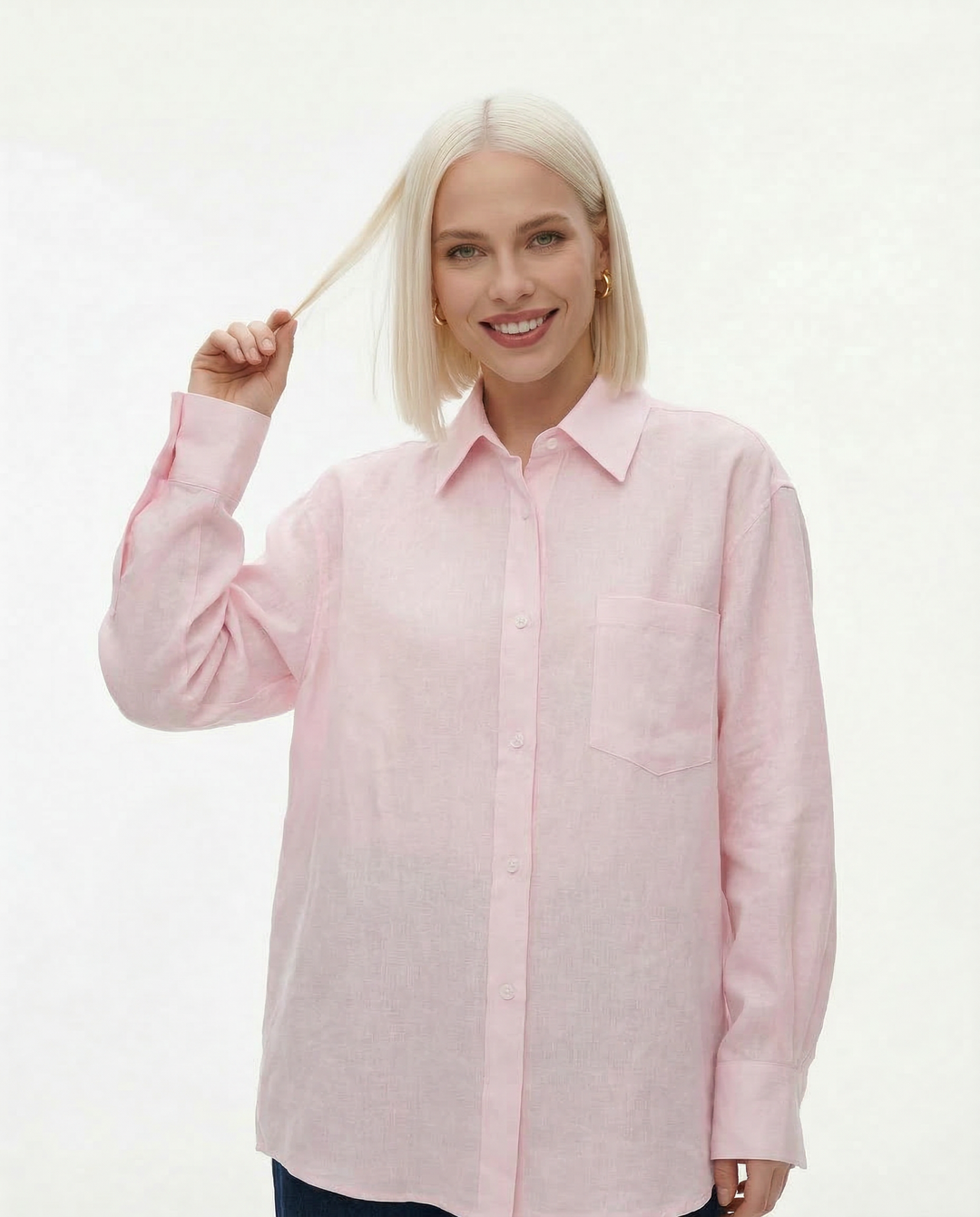 Olivia Bennet | Oversized Linen Blouse