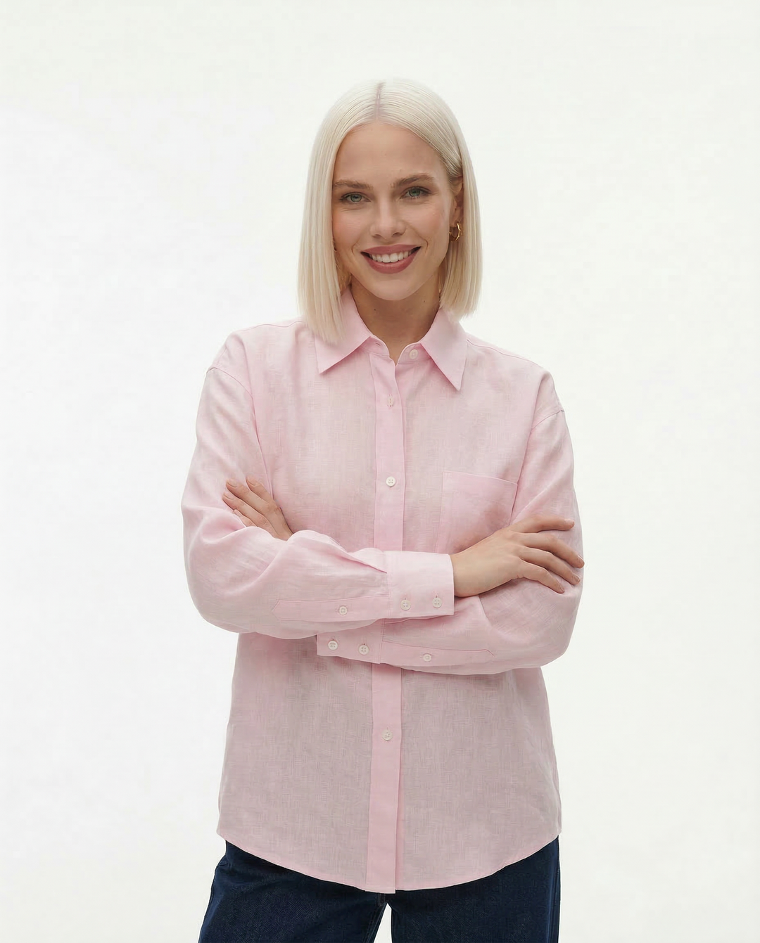 Olivia Bennet | Oversized Linen Blouse