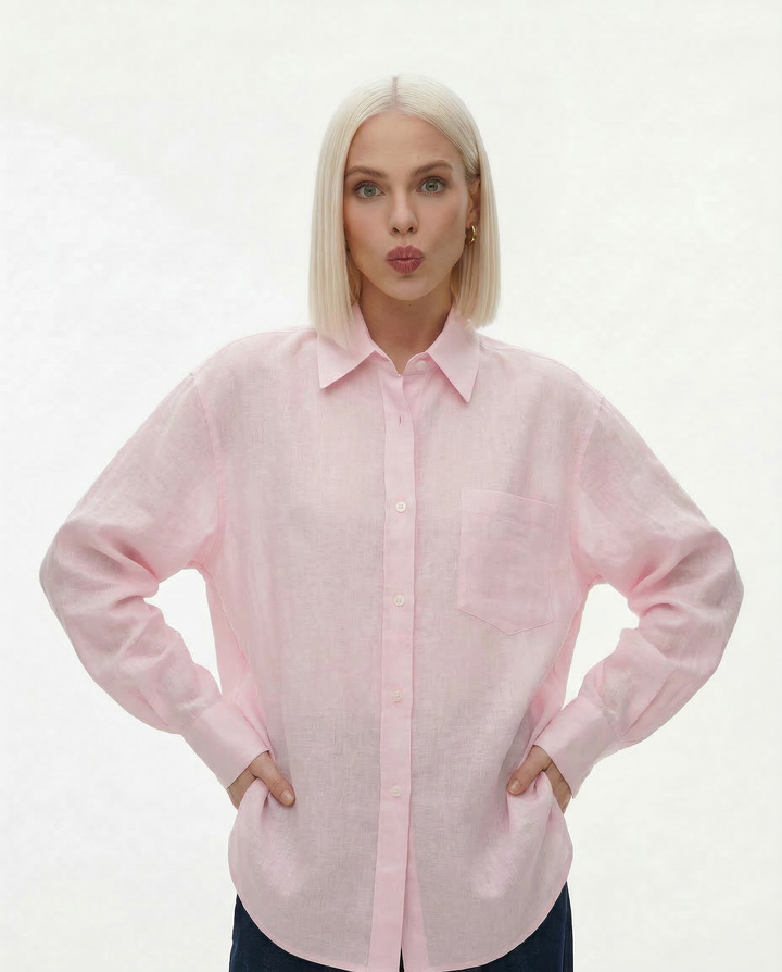 Olivia Bennet | Oversized Linen Blouse