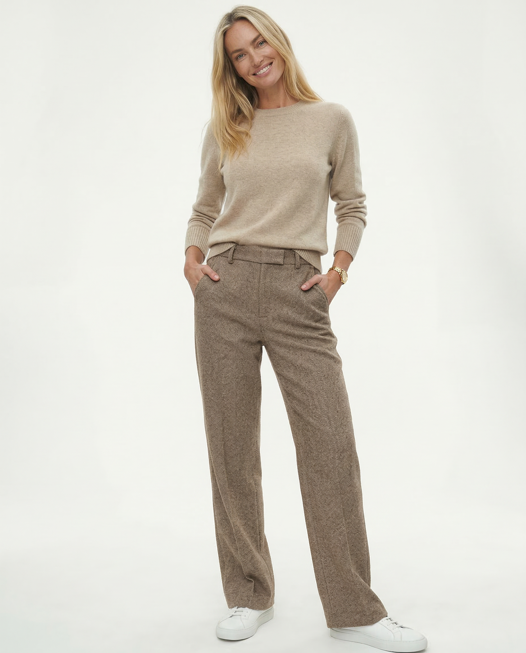 Olivia Bennet | Classic Wool Trousers for Women