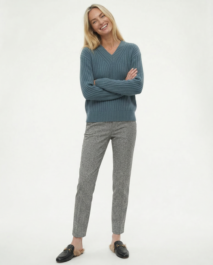 Olivia Bennet | Classic Wool Trousers for Women