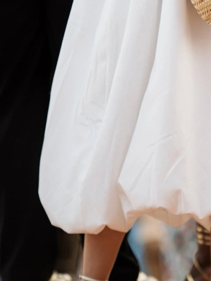 Olivia Bennet | A-Line Loose Pleated Pockets Solid Color Halter-Neck Midi Dresses
