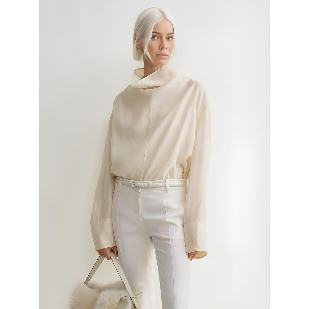 Olivia Bennet | Linen Top for Women in Natural Color