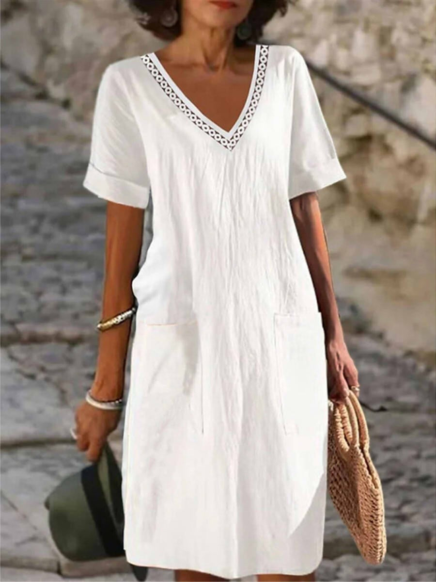 Women’s Summer V Neck Straight Dress