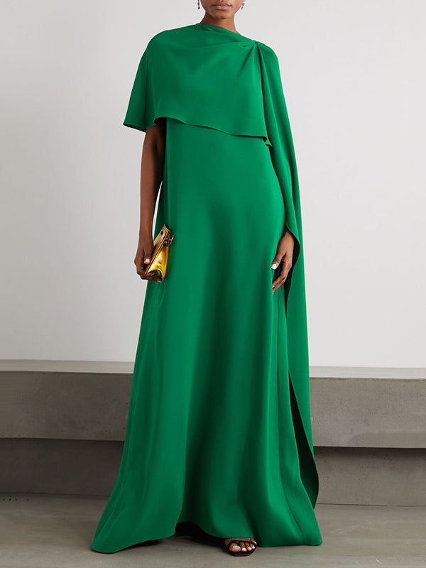 Olivia Bennet | Loose Asymmetric Solid Color Maxi Dresses
