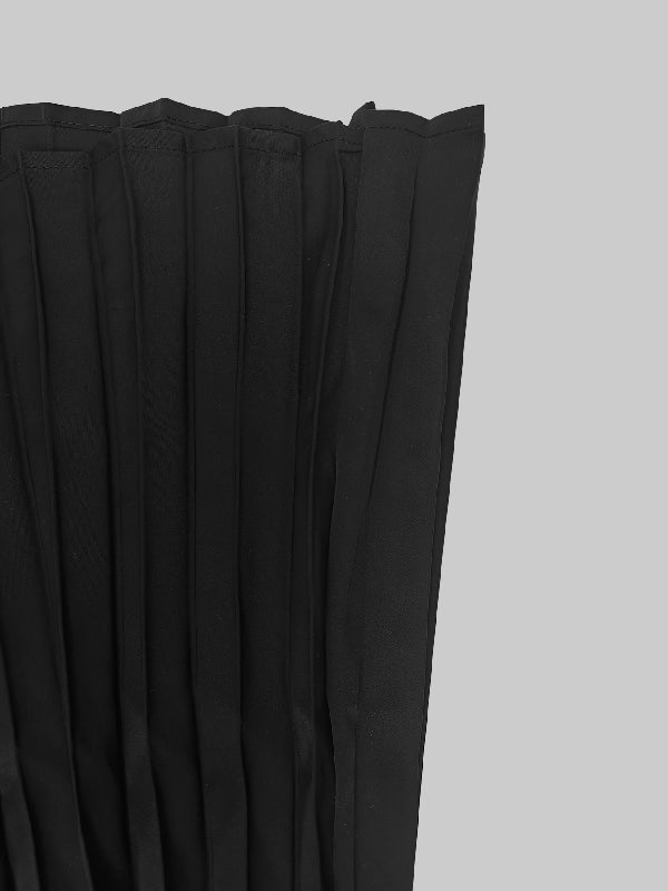 Olivia Bennet | Cape High-Low Pleated Solid Color Split-Joint Round-Neck Evening Dresses Maxi Dresses