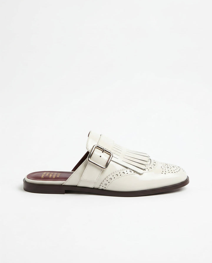 Olivia Bennet | Fringe Leather Loafers for Women