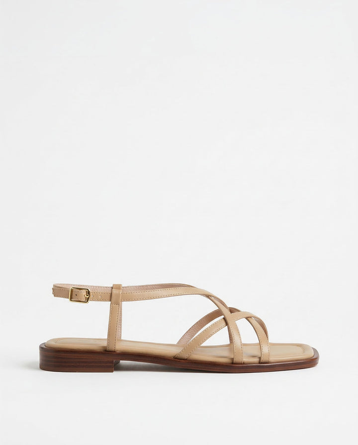 Olivia Bennet | Italian Leather Strap Sandals for Women