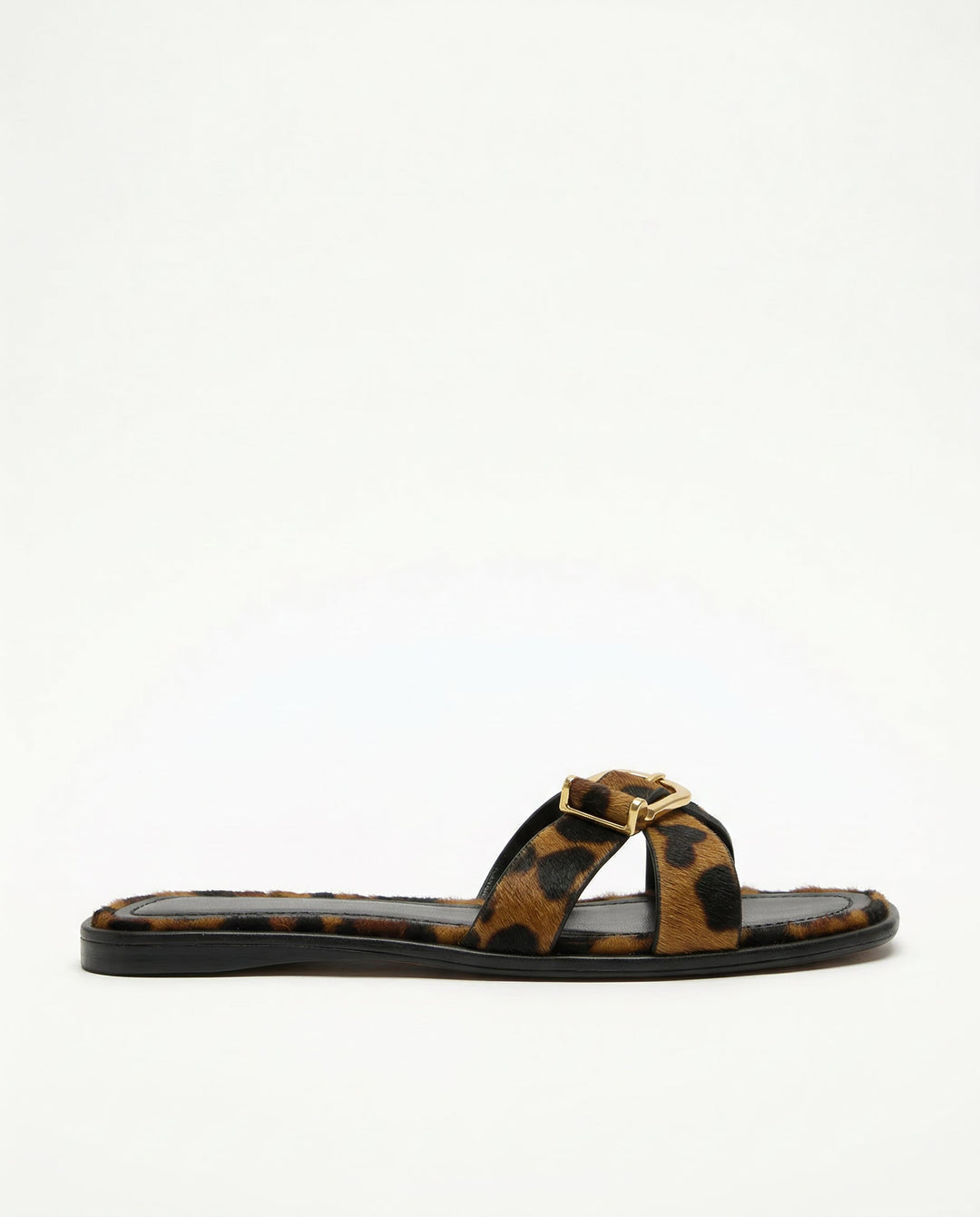 Olivia Bennet | Italian Leather Cutout Slide Sandal for Women