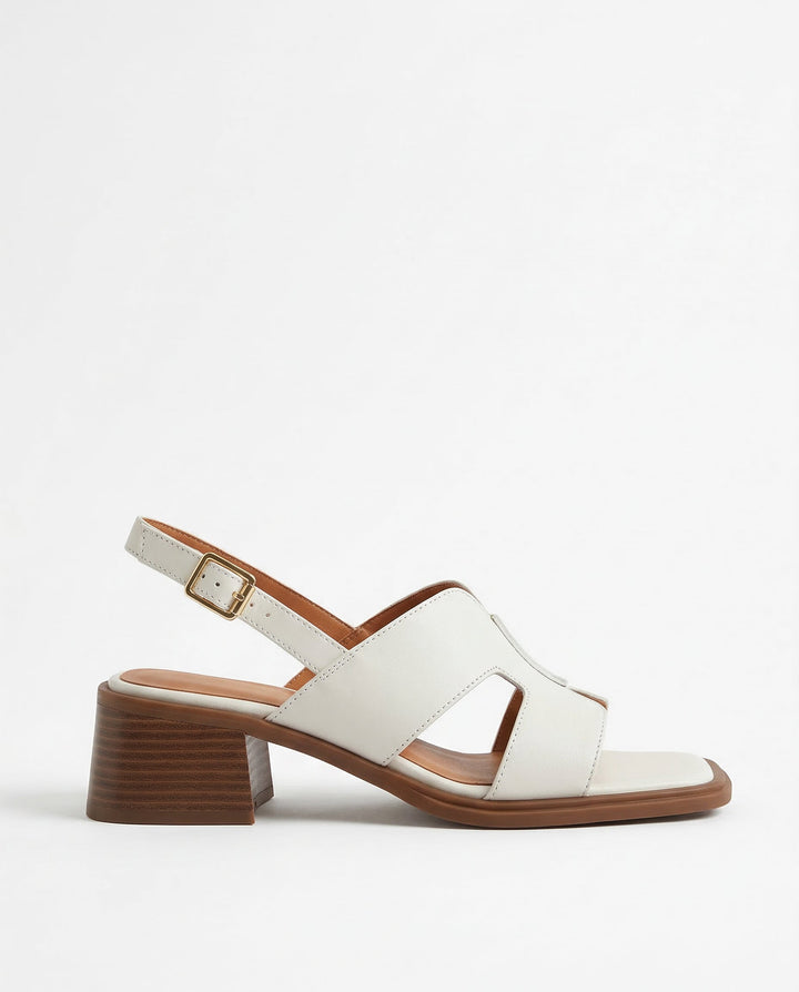 Olivia Bennet | Leather Heeled Sandals for Women
