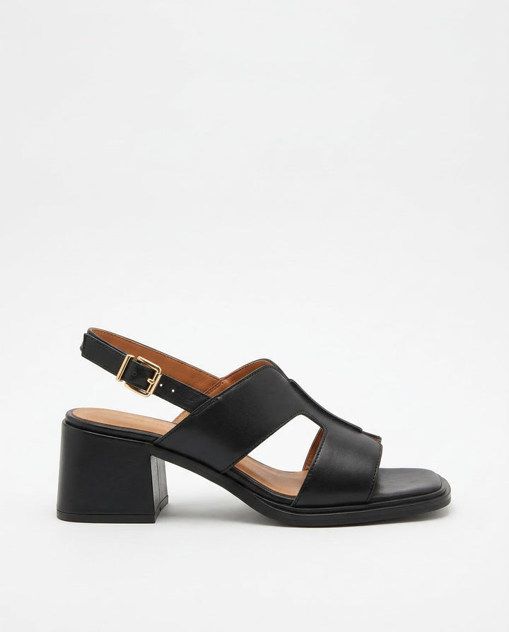 Olivia Bennet | Leather Heeled Sandals for Women