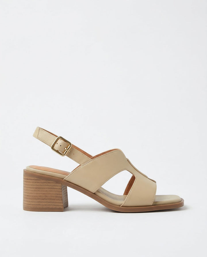 Olivia Bennet | Leather Heeled Sandals for Women