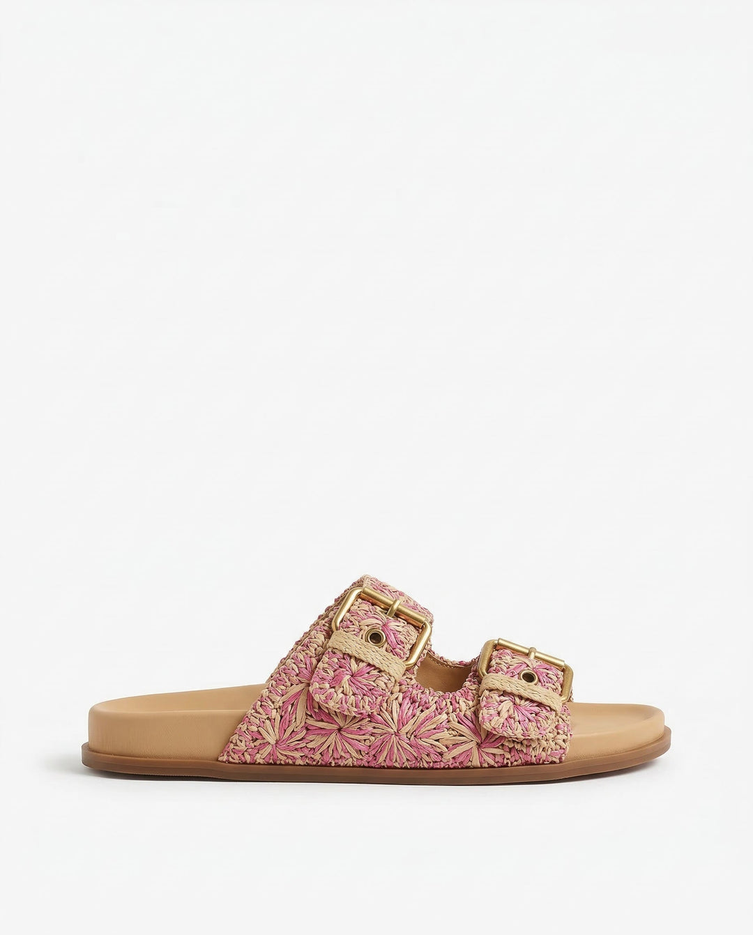 Olivia Bennet | Buckle Sandal for Women in Leather, Casual, Tan