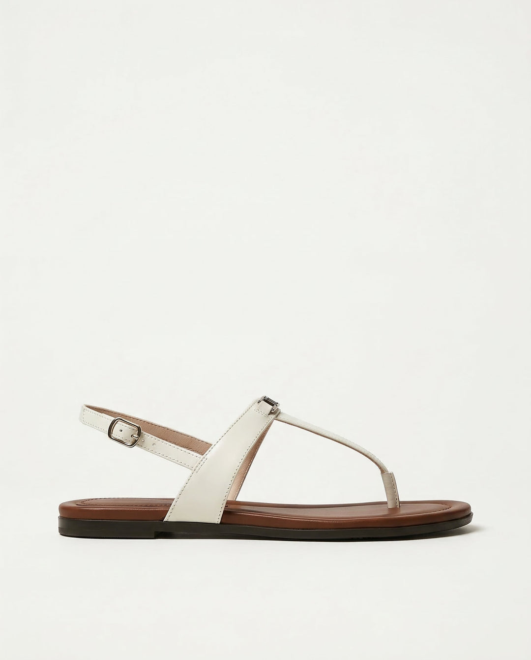 Olivia Bennet | Buckle Strap Sandals for Women in Natural Color