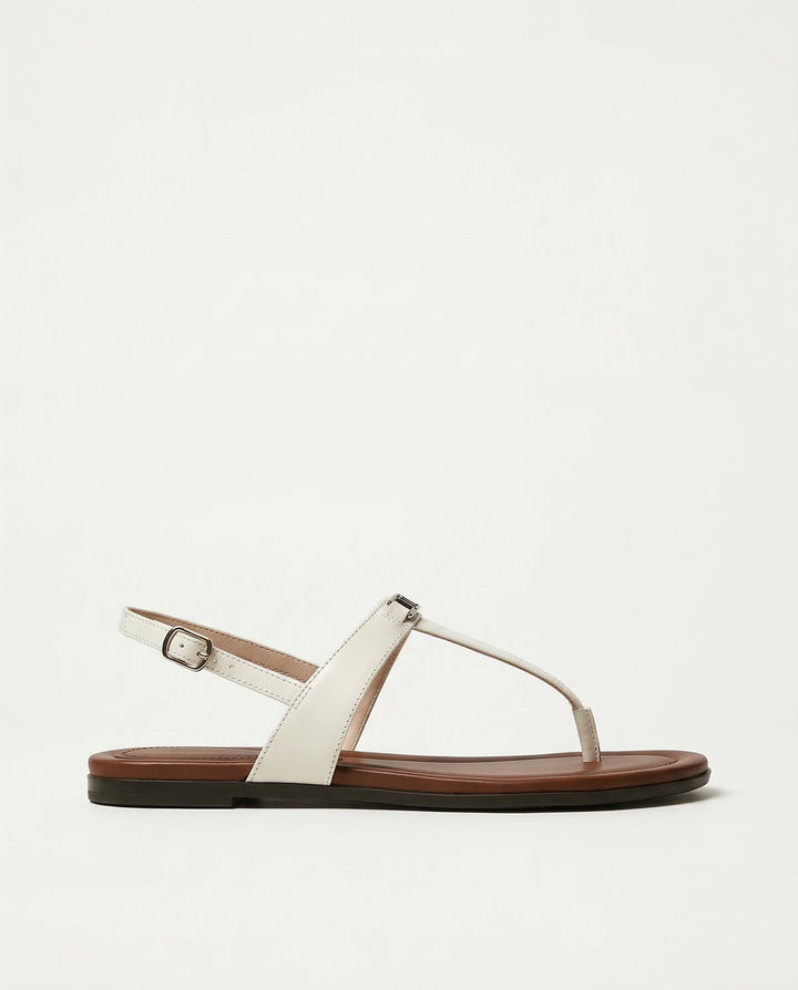 Olivia Bennet | Buckle Strap Sandals for Women in Natural Color