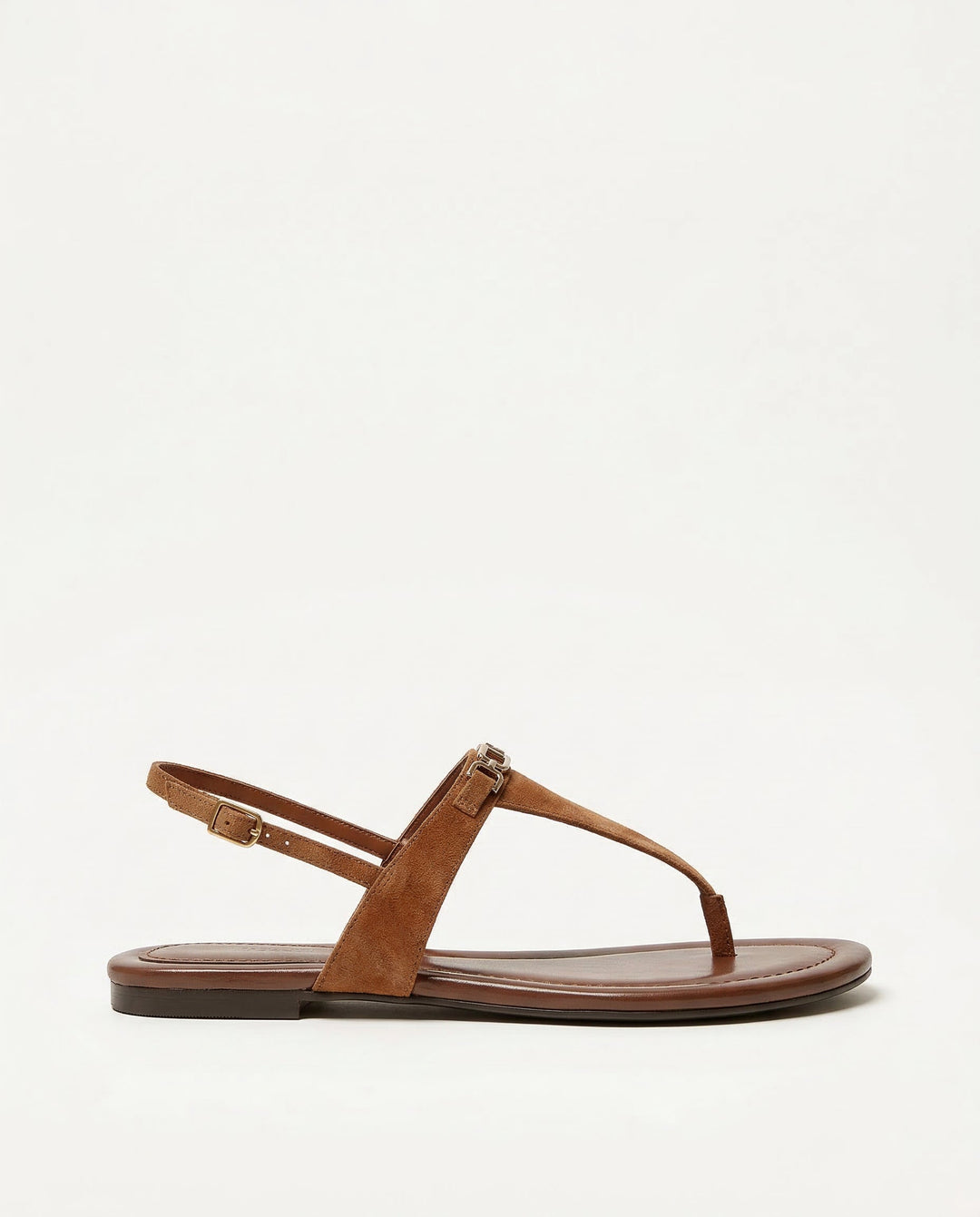 Olivia Bennet | Buckle Strap Sandals for Women in Natural Color
