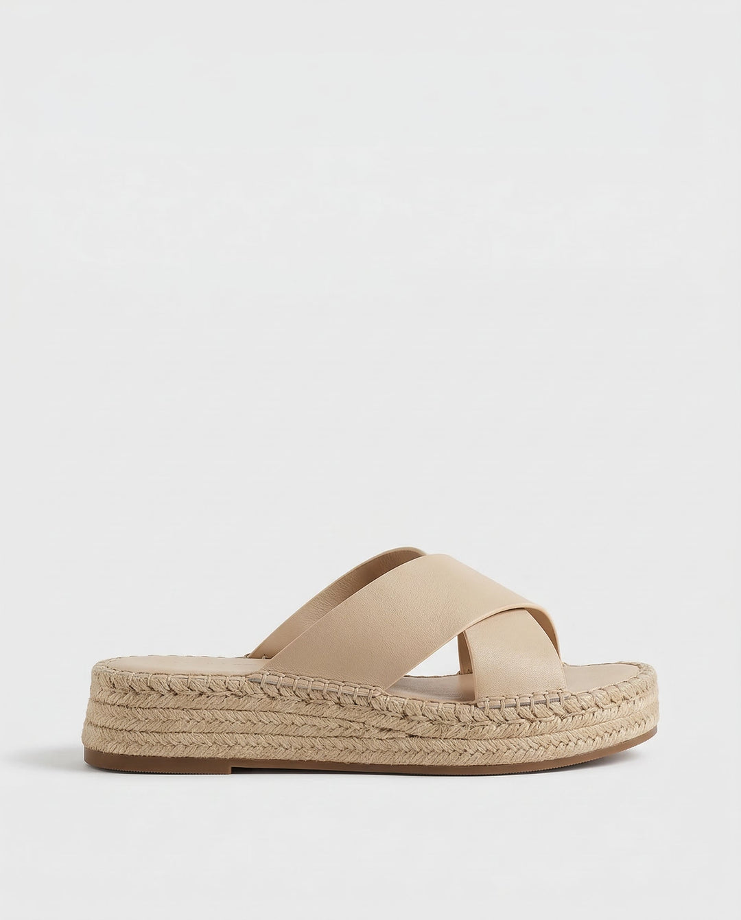 Olivia Bennet | Woven Leather Platform Sandals for Women