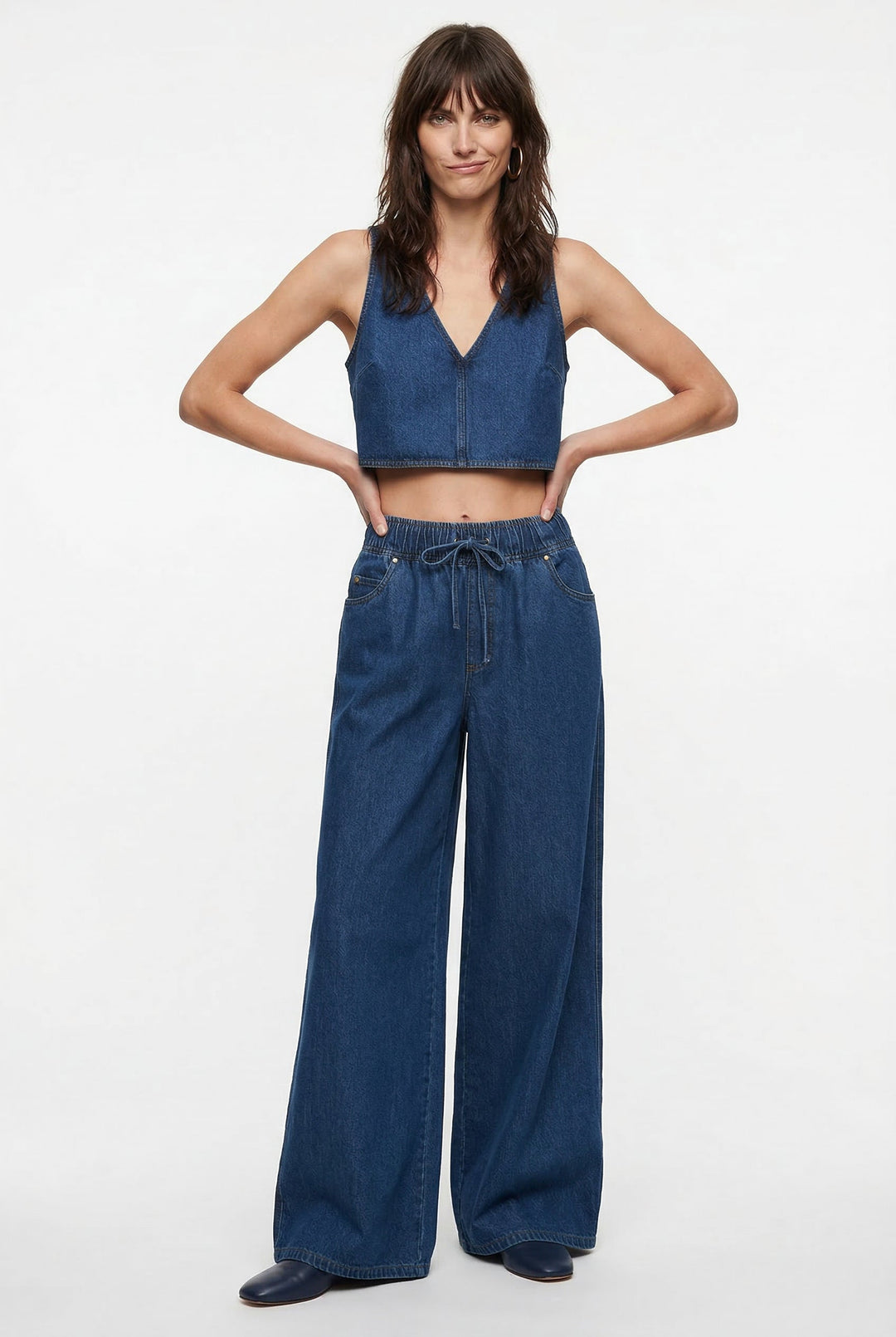 Olivia Bennet | Wide-Leg Jean for Women in Denim Blue