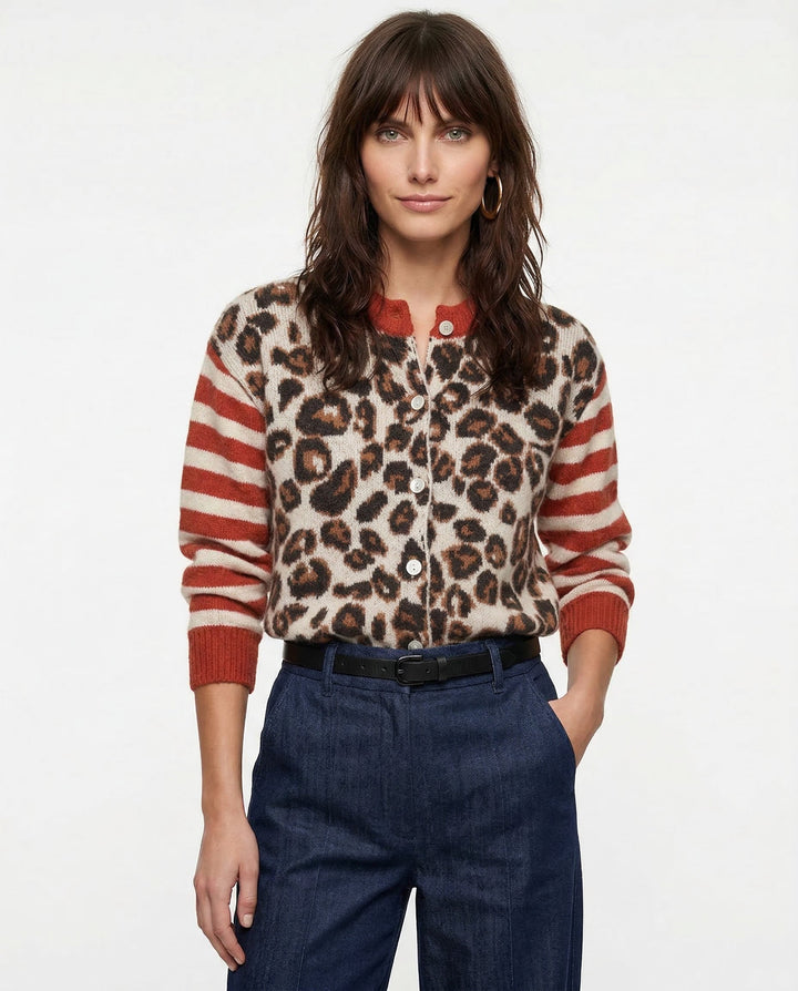Olivia Bennet | Leopard Striped Top for Women
