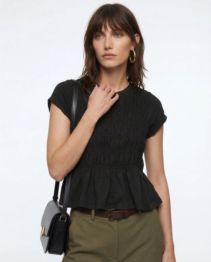 Olivia Bennet | Ruffle Top for Women in Lightweight Fabric