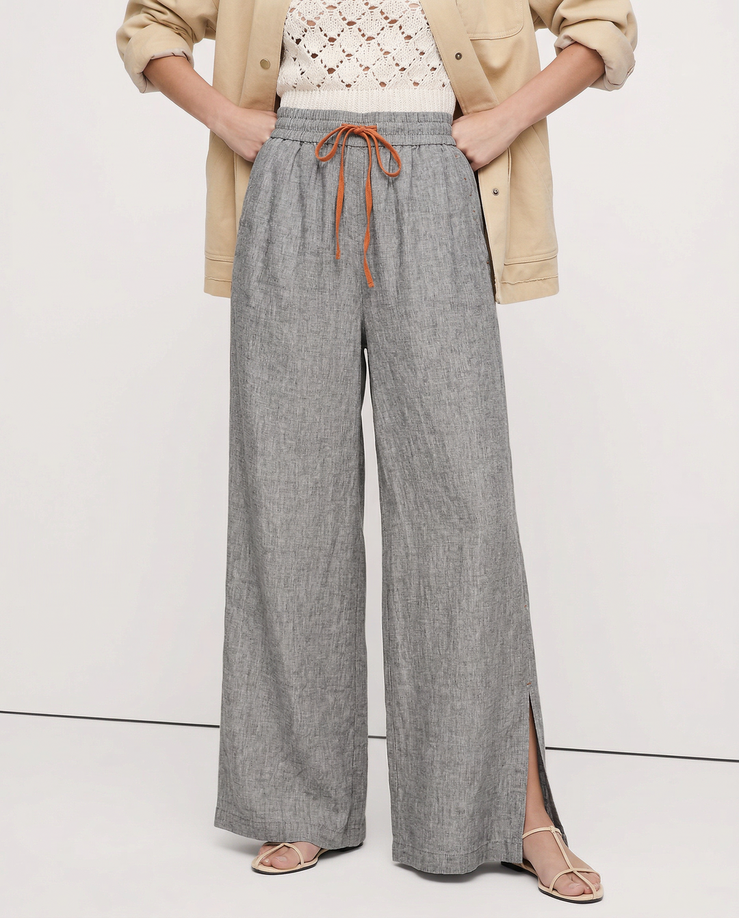 Olivia Bennet | Wide Leg Drawstring Pant for Women in Soft Fabric
