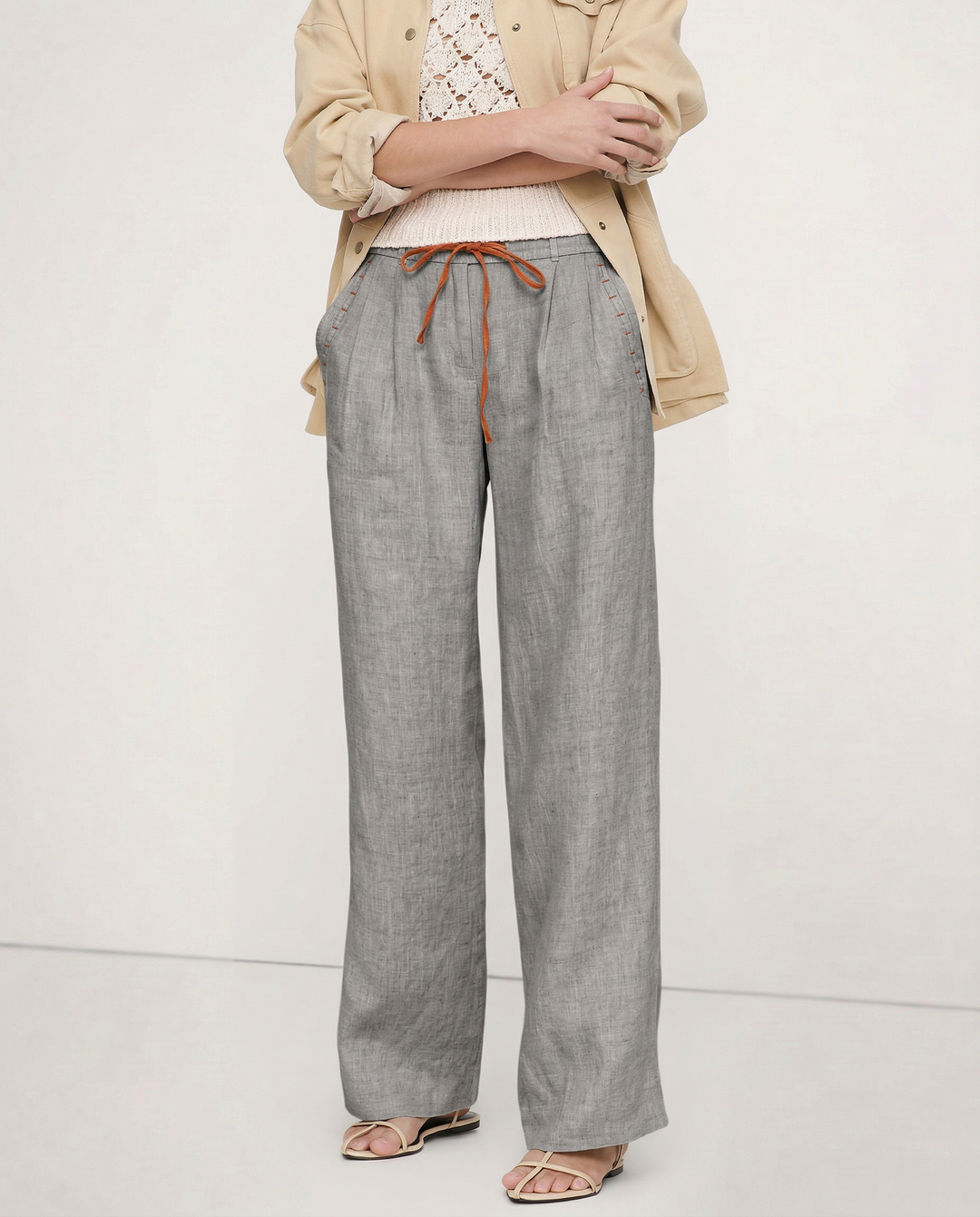 Olivia Bennet | Wide Leg Drawstring Pant for Women in Soft Fabric