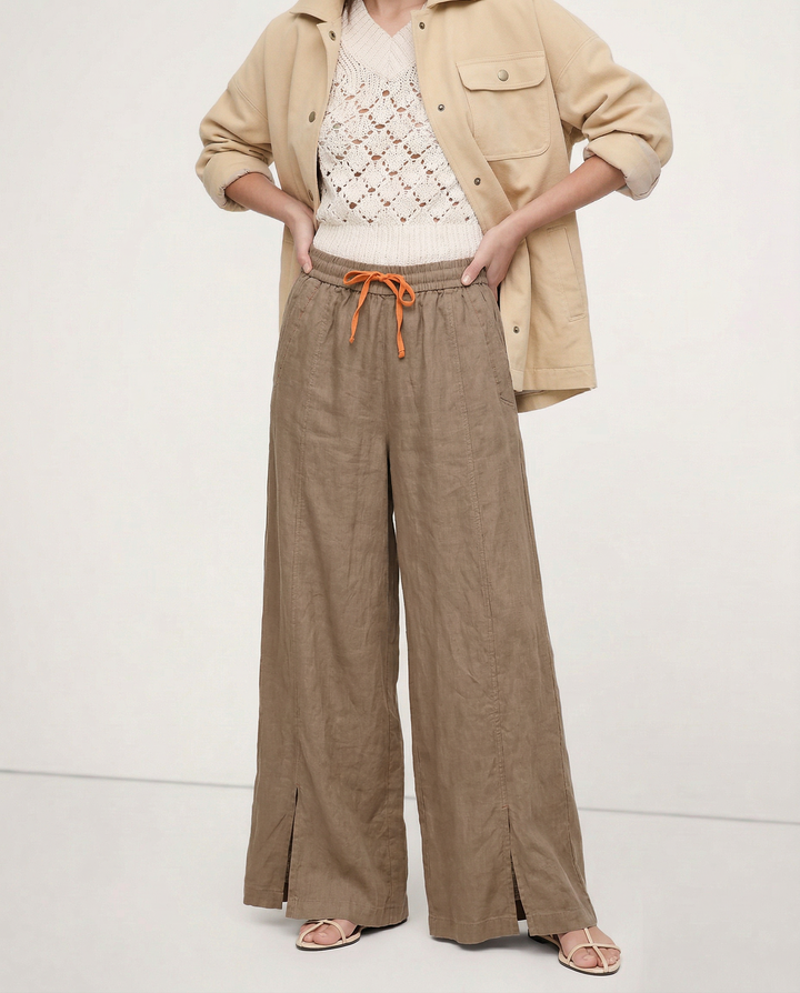 Olivia Bennet | Wide Leg Drawstring Pant for Women in Soft Fabric