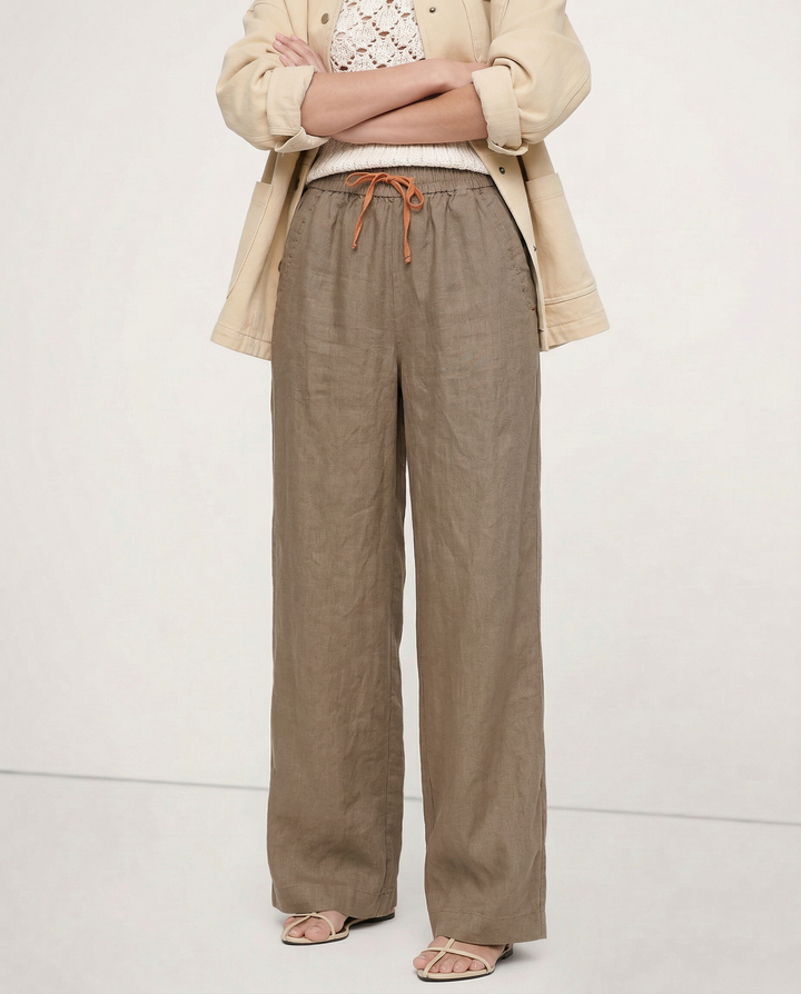 Olivia Bennet | Wide Leg Drawstring Pant for Women in Soft Fabric