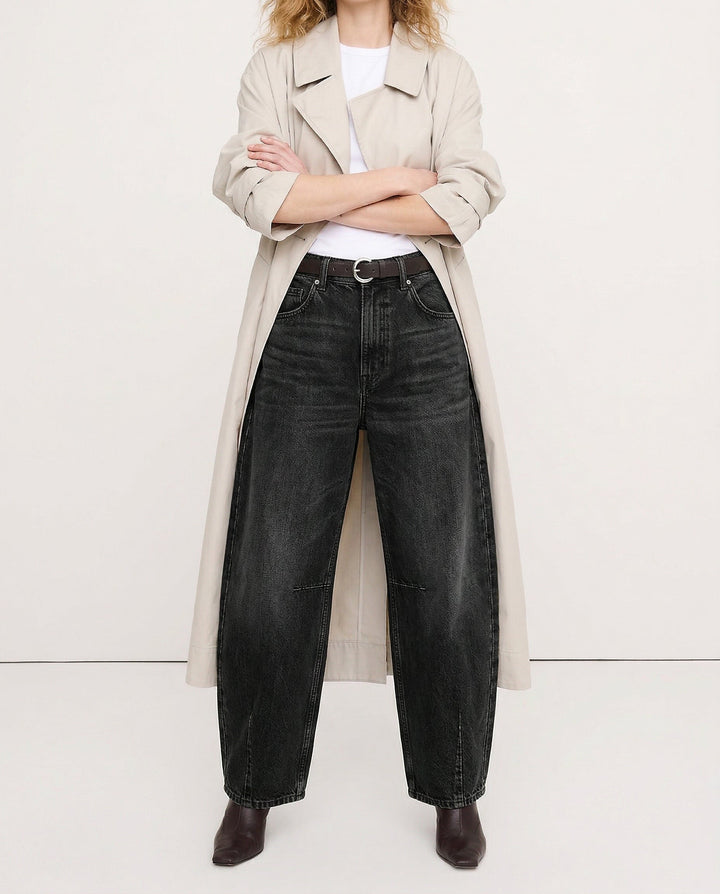 Olivia Bennet | Barrel-Leg Denim Jeans for Women