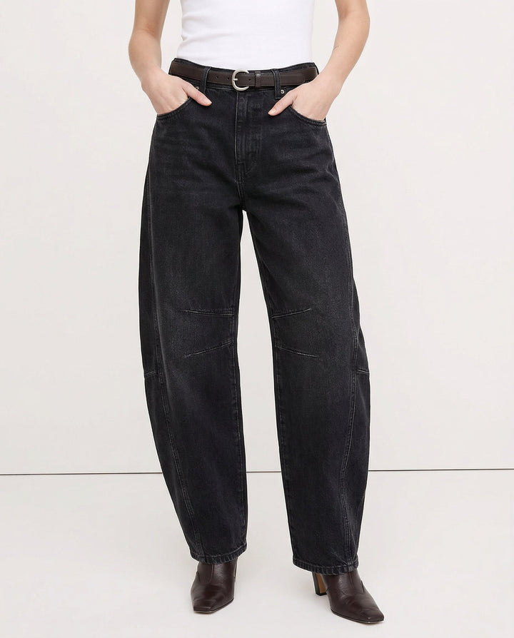 Olivia Bennet | Barrel-Leg Denim Jeans for Women